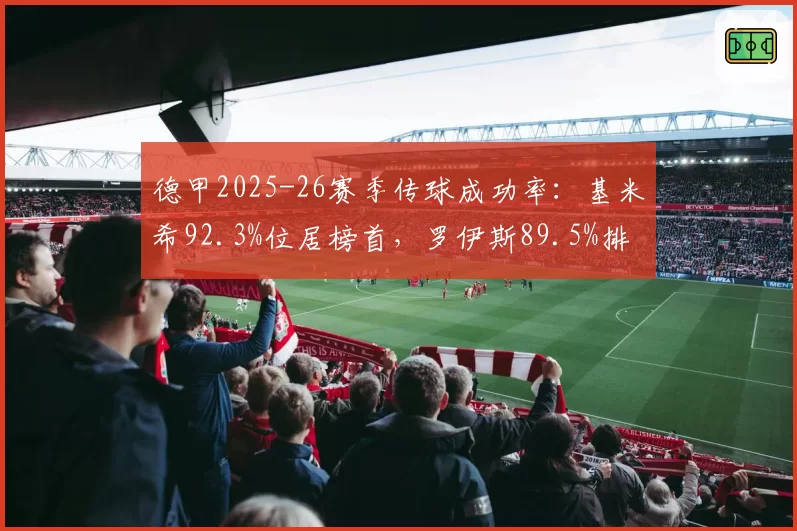 德甲2025-26赛季传球成功率：基米希92.3%位居榜首，罗伊斯89.5%排第二